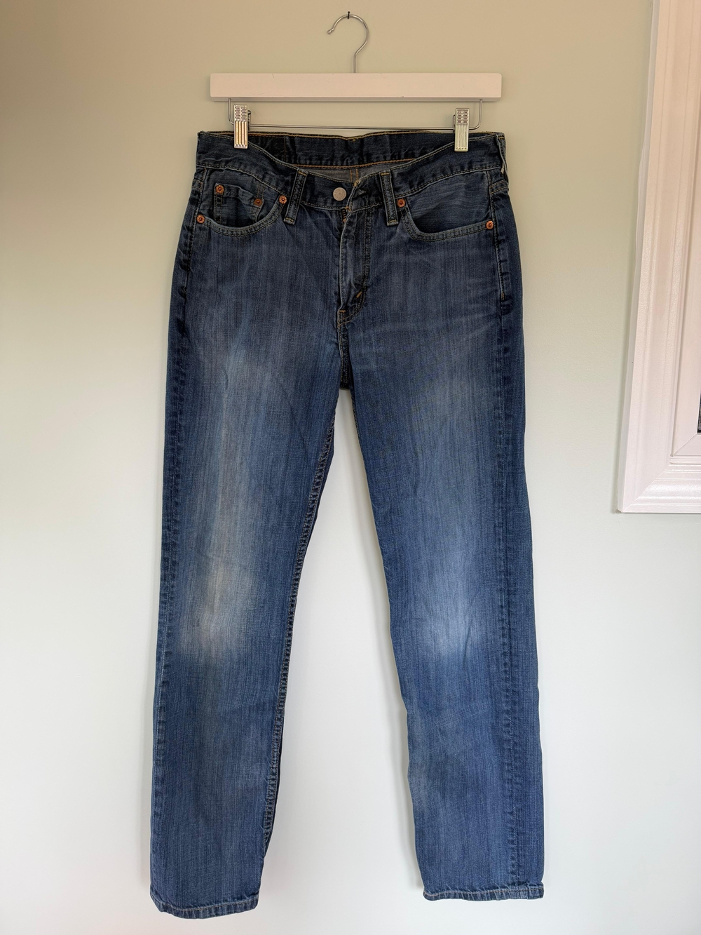 Levi Strauss & Co. Jeans Men 30x32 Blue 514 Straight Leg Classic Wash Denim